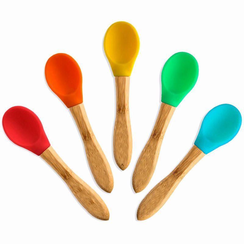 NatureNest Bamboo & Silicone Feeding Spoon