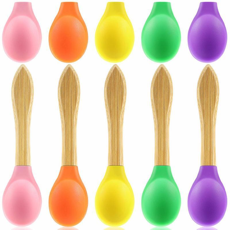 NatureNest Bamboo & Silicone Feeding Spoon