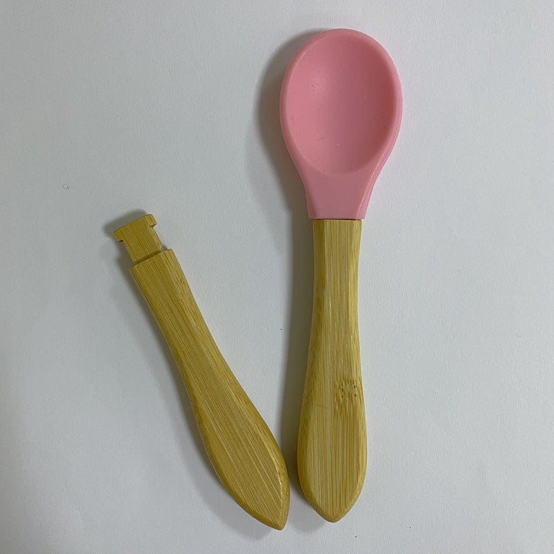 NatureNest Bamboo & Silicone Feeding Spoon