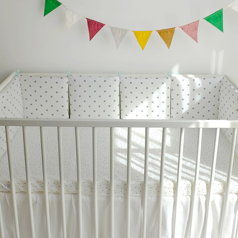 CloudNest Embroidered Cotton Bumper Bed
