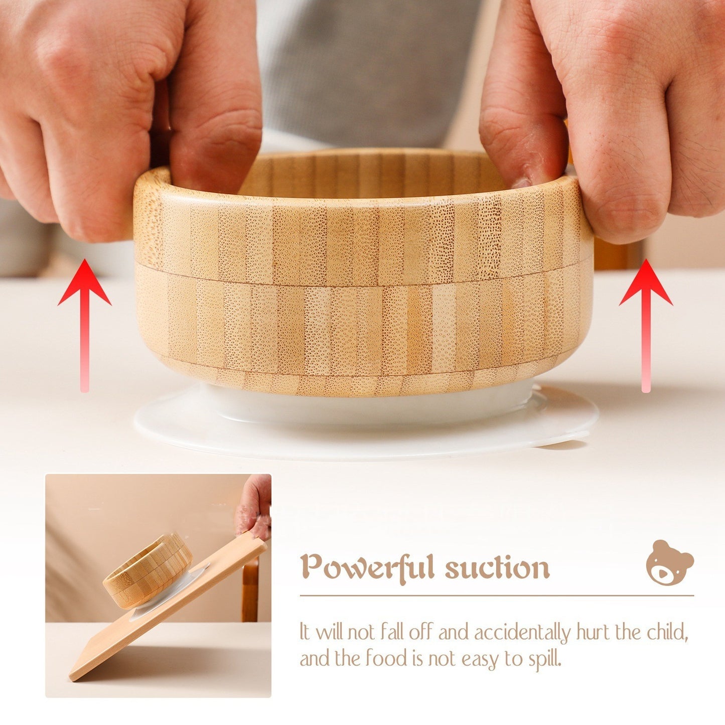 BearHug Bamboo & Silicone Bowl Set