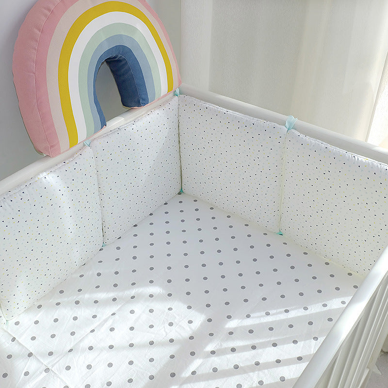 CloudNest Embroidered Cotton Bumper Bed