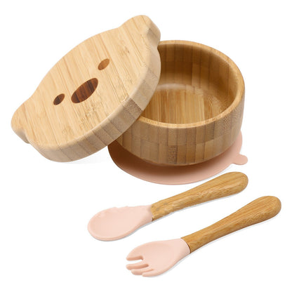 BearHug Bamboo & Silicone Bowl Set