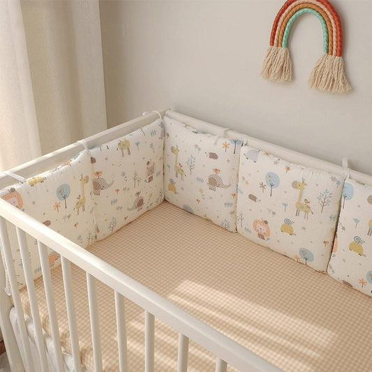 CloudNest Embroidered Cotton Bumper Bed