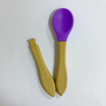 NatureNest Bamboo & Silicone Feeding Spoon