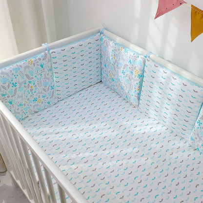 CloudNest Embroidered Cotton Bumper Bed