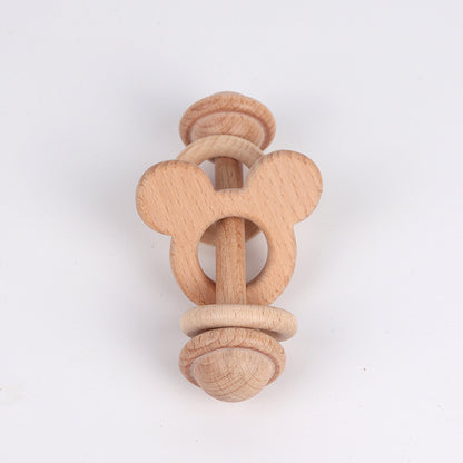 Natural Beechwood Rattle Teether